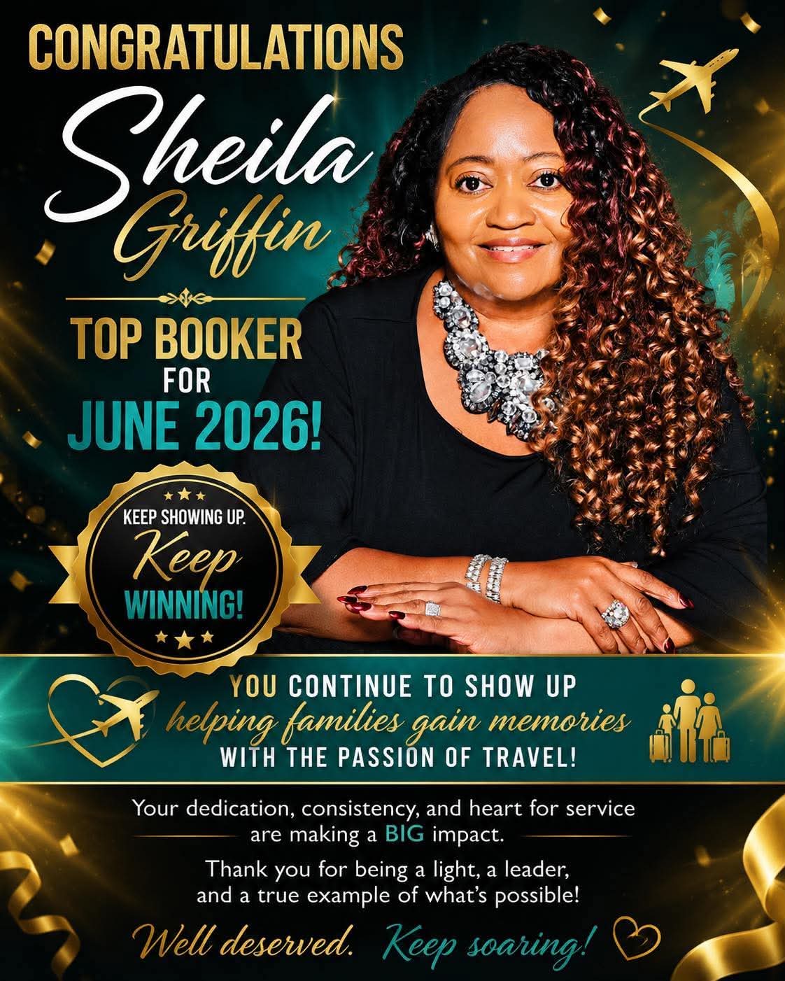 Sheila Griffin named a top booker for June 2026